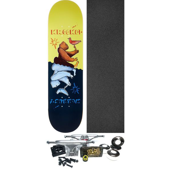 Krooked Skateboards Bobby Worrest Gorilla Skateboard Deck Slick Twin Tail - 8.3" x 31.9" - Complete Skateboard Bundle